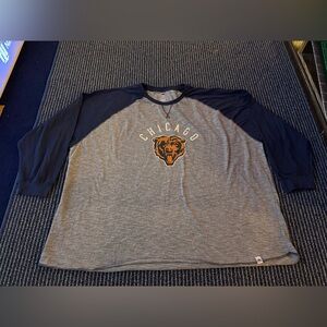 NWOT Chicago Bears Men's NFL Team Apparel Big & Tall 1/2 Or 3/4 Sleeve Shirt